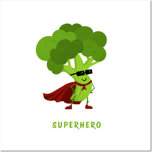 Broccoli superhero Posters and Art